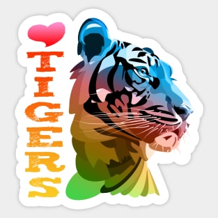 Love Tigers Sticker